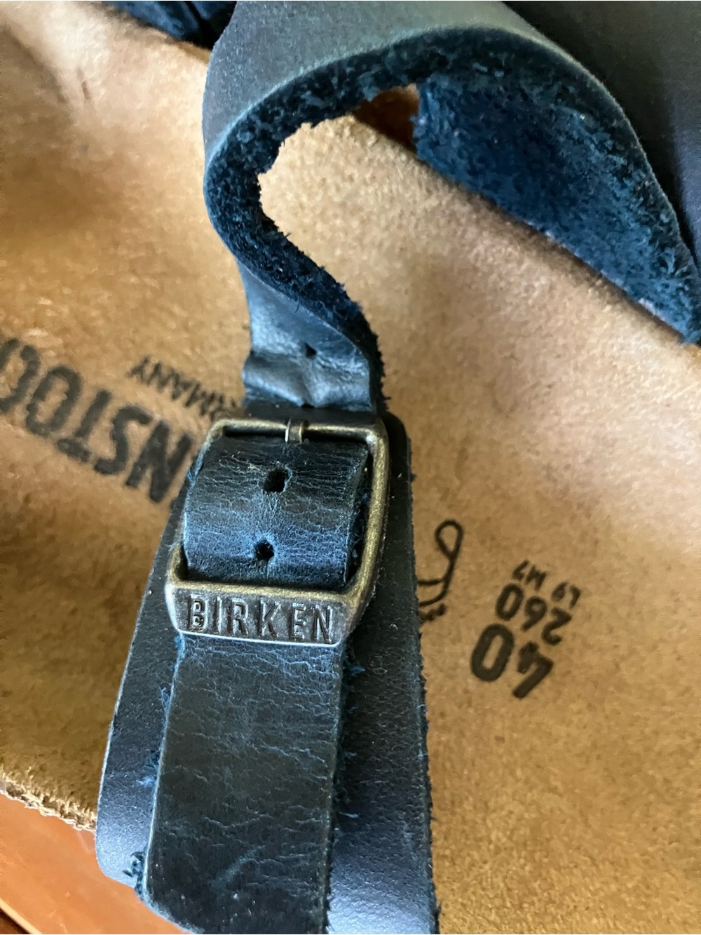 GUC Franca Birkenstock Women’s Size 9 Navy Buckle Sandals worn twice - Picture 12 of 12